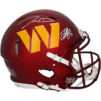 Casque Riddell Speed ​​authentique autographié par Jayden Daniels et Terry McLaurin des Washington Commanders