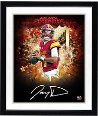 Jayden Daniels Washington Commanders Autographed 16" x 20" 2024 NFL Offensive Rookie of the Year Photograph