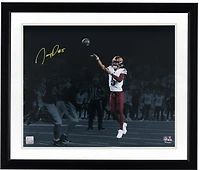 Jayden Daniels Washington Commanders Autographed 16" x 20" Throwing Spotlight Photograph