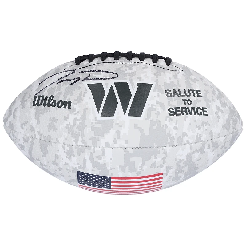 Ballon de football Wilson autographié par Jayden Daniels des Washington Commanders en 2024