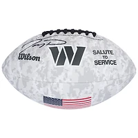 Ballon de football Wilson autographié par Jayden Daniels des Washington Commanders en 2024