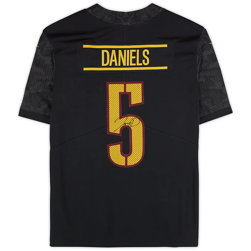 Jayden Daniels Washington Commanders Autographed Black Nike Alternate Limited Jersey 