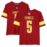 Maillot Nike Vapor F.U.S.E. bordeaux dédicacé par Jayden Daniels des Washington Commanders