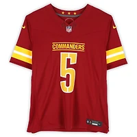 Maillot Nike Vapor F.U.S.E. bordeaux dédicacé par Jayden Daniels des Washington Commanders