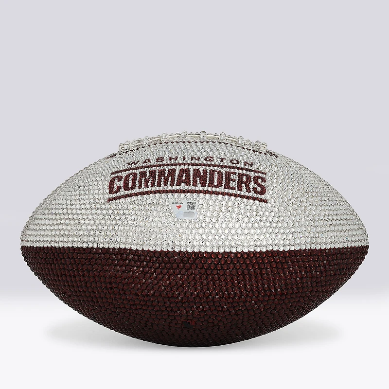 Jayden Daniels Washington Commanders Autographed Franklin White Panel Football - Art by Rock On Sports