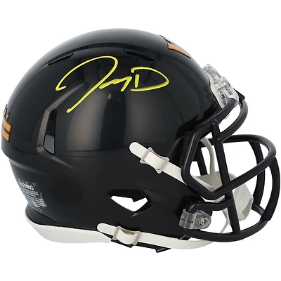 Casque Riddell 2022 Alternate Speed ​​Mini autographié par Jayden Daniels Washington Commanders