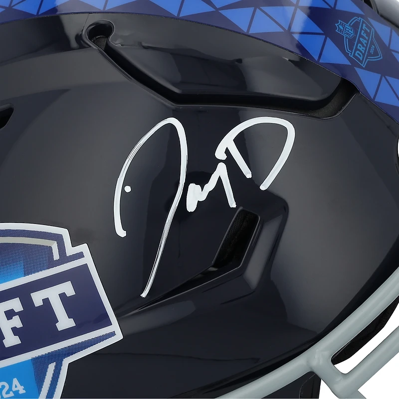 Casque Riddell Speed Flex authentique autographié par Jayden Daniels Washington Commanders lors du repêchage NFL 2024