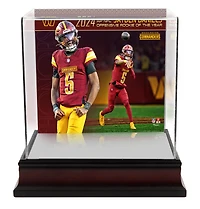 Jayden Daniels Washington Commanders Autographed Riddell 2024 NFL Offensive Rookie of the Year Speed Authentic Helmet with Deluxe Helmet Case
