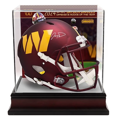 Jayden Daniels Washington Commanders Autographed Riddell 2024 NFL Offensive Rookie of the Year Speed Authentic Helmet with Deluxe Helmet Case