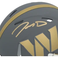 Jayden Daniels Washington Commanders Autographed Riddell 2024 Slate Speed Mini Helmet