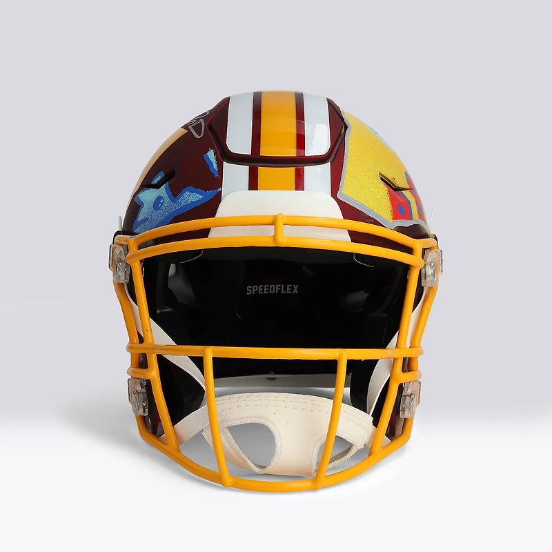 Jayden Daniels Washington Commanders Autographed Riddell 2025 Alternate Speed Flex Authentic Helmet - Art by JPO - Limited Edition #1/1 - WN55916279