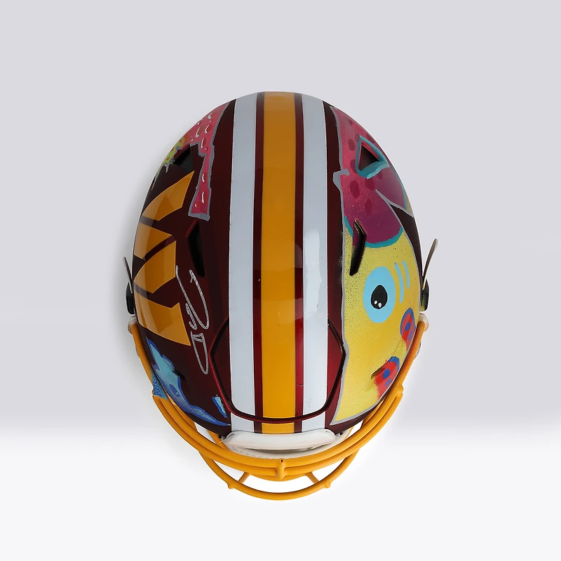 Jayden Daniels Washington Commanders Autographed Riddell 2025 Alternate Speed Flex Authentic Helmet - Art by JPO - Limited Edition #1/1 - WN55916279