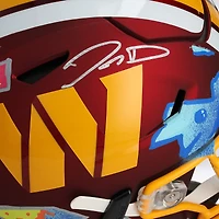 Jayden Daniels Washington Commanders Autographed Riddell 2025 Alternate Speed Flex Authentic Helmet - Art by JPO - Limited Edition #1/1 - WN55916279