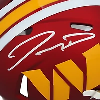 Casque Riddell 2025 Alternate Speed ​​Mini autographié par Jayden Daniels Washington Commanders