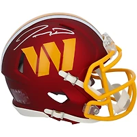 Casque Riddell 2025 Alternate Speed ​​Mini autographié par Jayden Daniels Washington Commanders