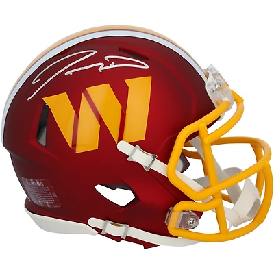 Casque Riddell 2025 Alternate Speed Mini autographié par Jayden Daniels Washington Commanders