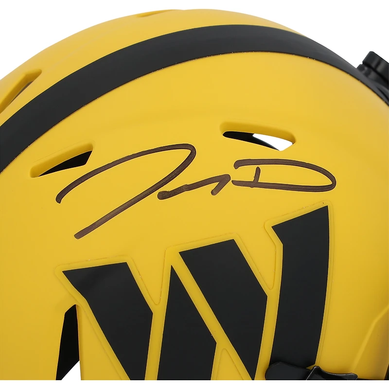 Casque Riddell Rave Speed ​​Mini autographié par Jayden Daniels Washington Commanders