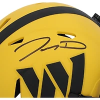 Casque Riddell Rave Speed ​​Mini autographié par Jayden Daniels Washington Commanders