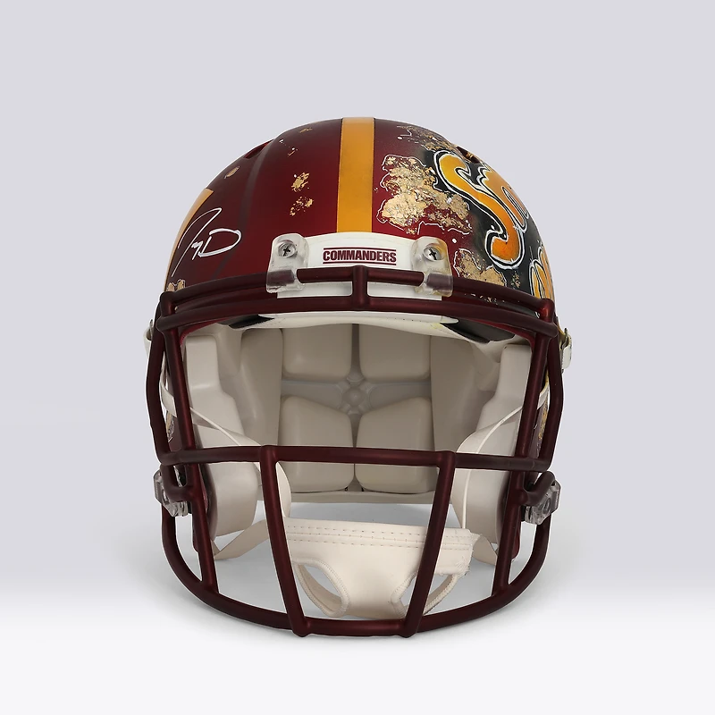 Casque Riddell Speed ​​Authentic autographié par Jayden Daniels (Washington Commanders) - Illustration de Lady JDay - Édition limitée n° 1/1 - HH98516505