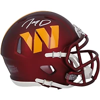 Casque Riddell Speed ​​Mini autographié par Jayden Daniels Washington Commanders