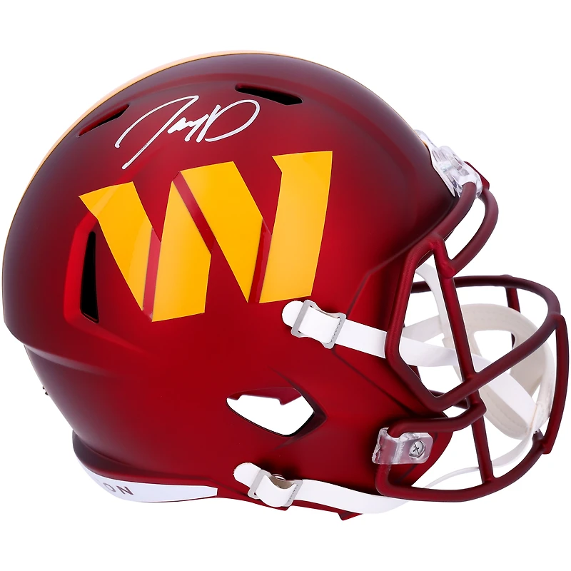 Casque réplique autographié Riddell Speed ​​de Jayden Daniels Washington Commanders