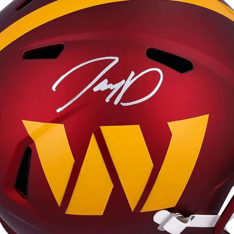 Casque réplique autographié Riddell Speed de Jayden Daniels Washington Commanders