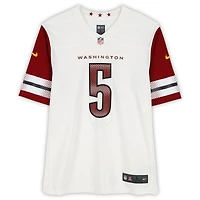 Maillot Nike blanc dédicacé par Jayden Daniels des Washington Commanders