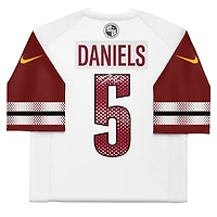 Maillot Nike blanc dédicacé par Jayden Daniels des Washington Commanders