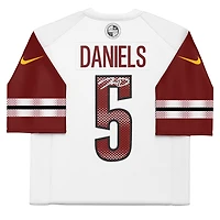 Maillot Nike Vapor F.U.S.E. blanc dédicacé par Jayden Daniels des Washington Commanders