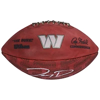 Ballon de football Wilson Duke autographié par Jayden Daniels des Washington Commanders