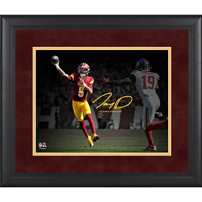 Jayden Daniels Washington Commanders Facsimile Signature Framed 11" x 14" Spotlight Photograph