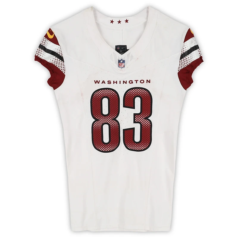 Maillot Nike bordeaux n° 83 porté par Jaylin Lane (Washington Commanders) lors du match contre les Kansas City Chiefs le 27 octobre 2025