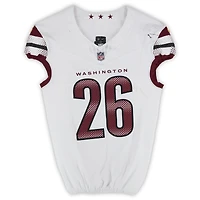 Jeremy McNichols Washington Commanders Game-Used #26 White Nike Jersey vs. Minnesota Vikings on December 7, 2025