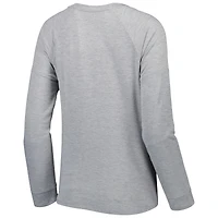 T-shirt à manches longues raglan gris chiné Washington Commanders pour junior