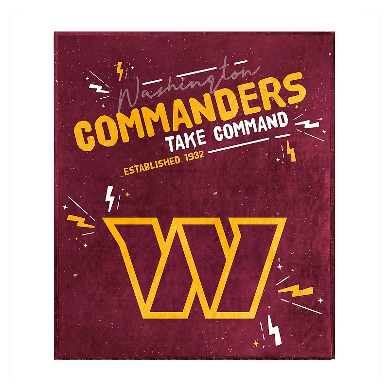 Logo Brands Washington Commanders 60" x 70" Plush Throw Blanket