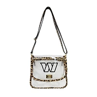 Sac à main transparent à imprimé léopard des Washington Commanders de Logo Brands