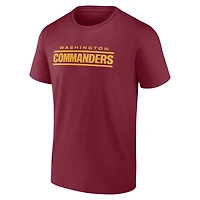 T-shirt Fanatics bordeaux pour homme, grand et grand, numéro un, Washington Commanders