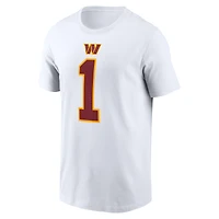 T-shirt Nike Deebo Samuel Sr pour homme, blanc, avec nom et numéro de joueur des Washington Commanders