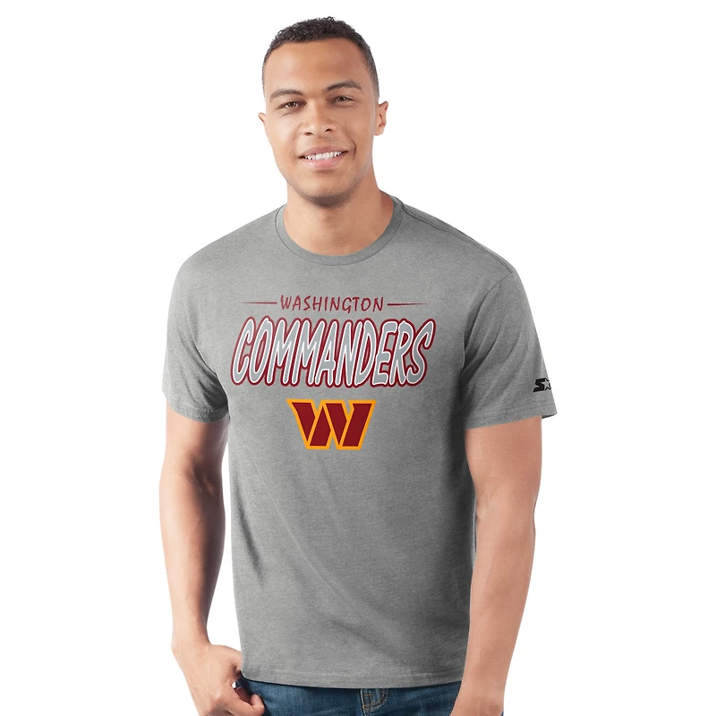 T-shirt gris chiné Starter pour homme des Washington Commanders Prime Time