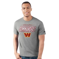 Men's Starter  Heather Gray Washington Commanders Prime Time T-Shirt