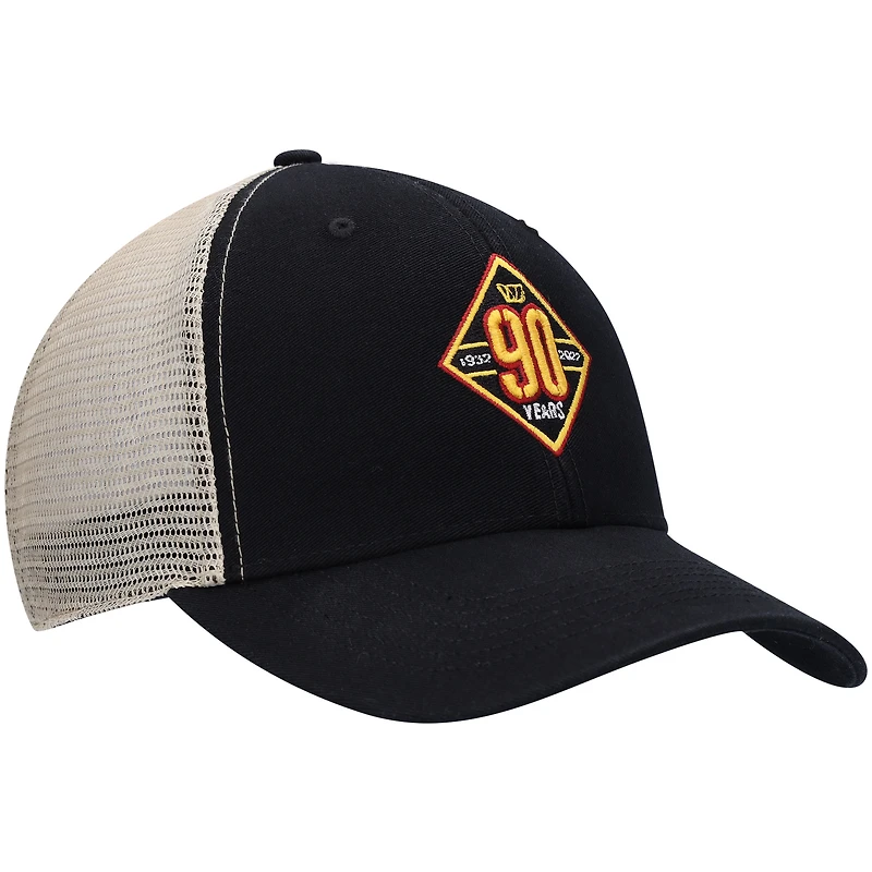 Casquette Snapback MVP Trucker Snapback '47 pour hommes, noir/naturel, Washington Commanders 90e saison