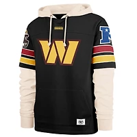 Men's '47  Black Washington Commanders Split Zone Cornerback Duo Hoodie