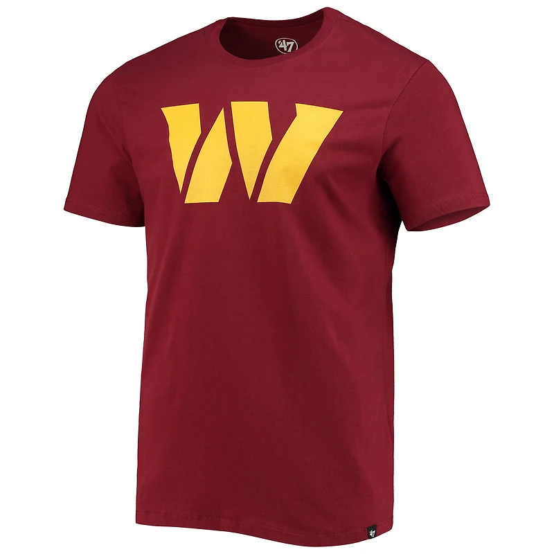 Men's '47 Burgundy Washington Commanders Logo Imprint Super Rival T-Shirt