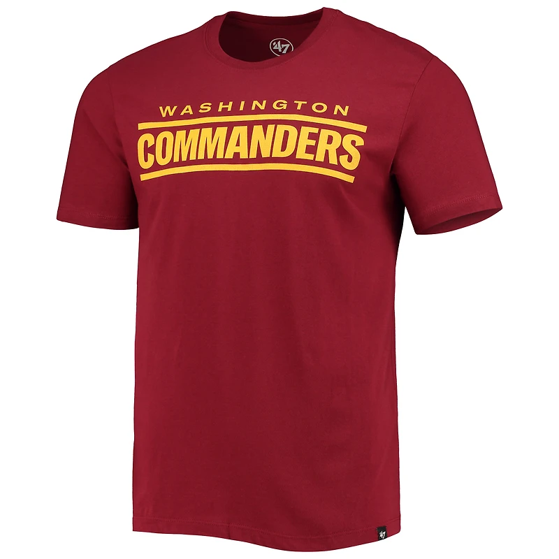 T-shirt '47 bordeaux Washington Commanders Wordmark Imprint Super Rival pour homme