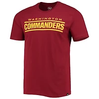 T-shirt '47 bordeaux Washington Commanders Wordmark Imprint Super Rival pour homme