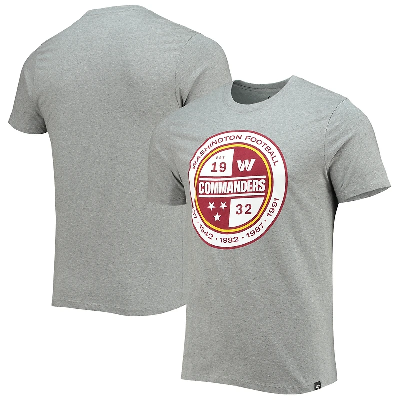 T-shirt Super Rival Washington Commanders Imprint '47 gris pour homme
