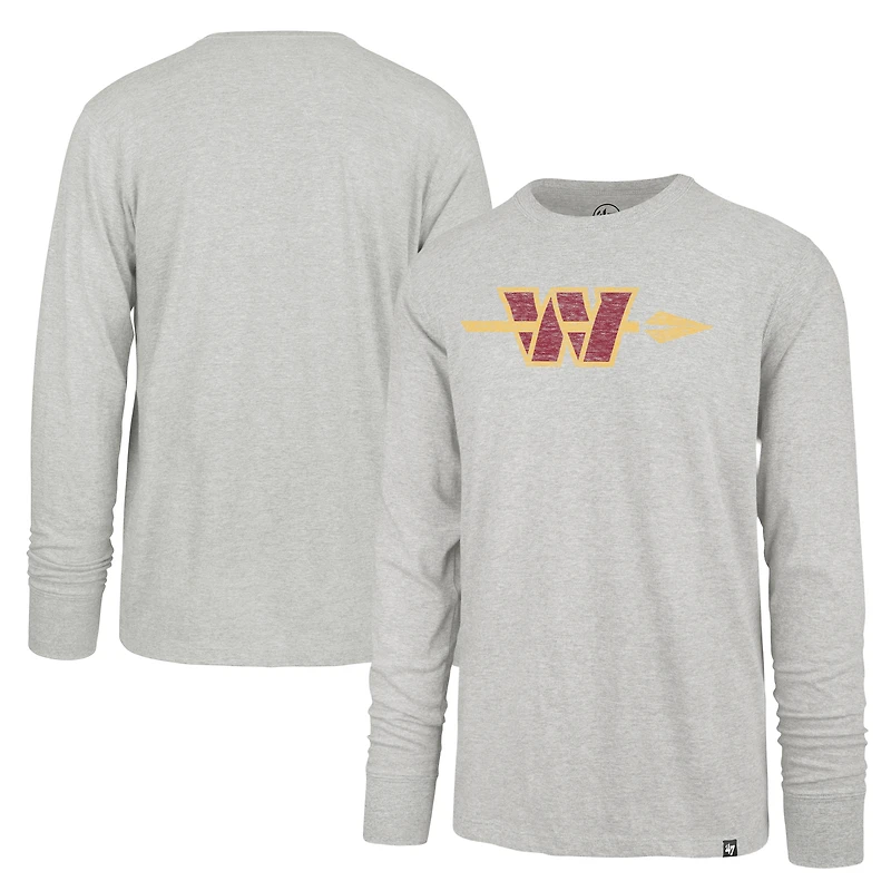 Men's '47 Gray Washington Commanders Premier Franklin Long Sleeve T-Shirt