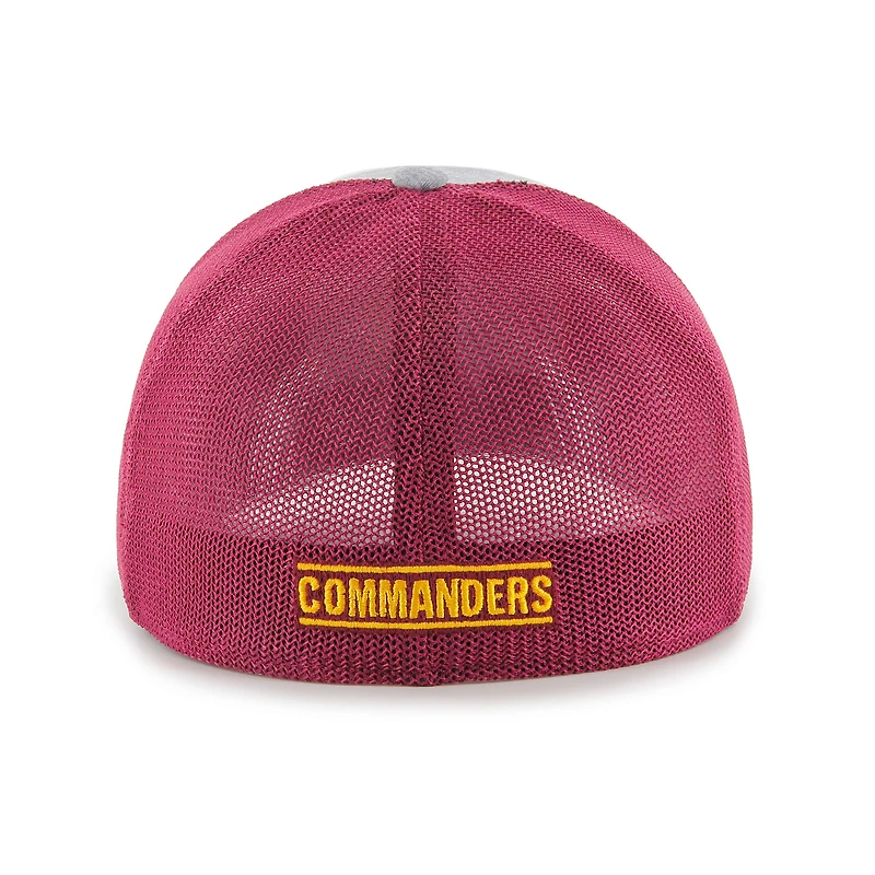 Casquette Washington Commanders Motivator Flex '47 gris chiné/bourgogne pour homme