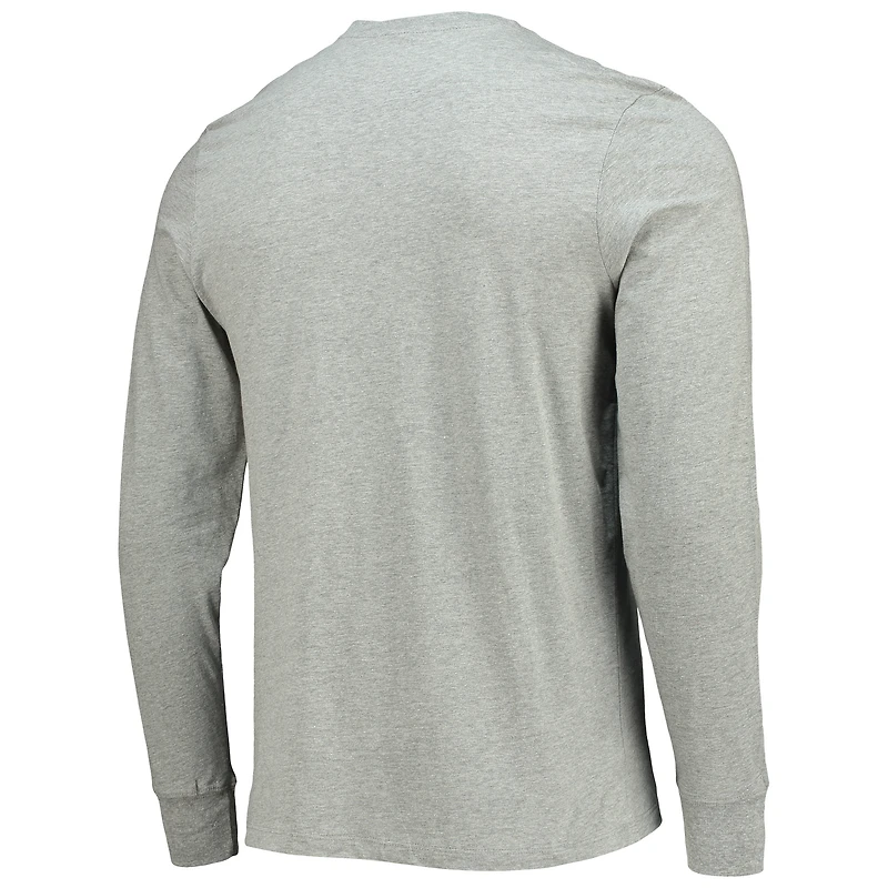 T-shirt à manches longues Washington Commanders Traction Super Rival '47 gris chiné pour homme