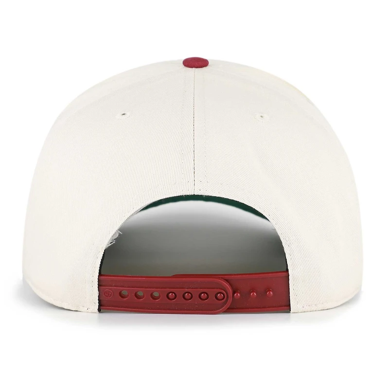 Men's '47 Natural/Burgundy Washington Commanders Frame Out Two-Tone Hitch Adjustable Hat